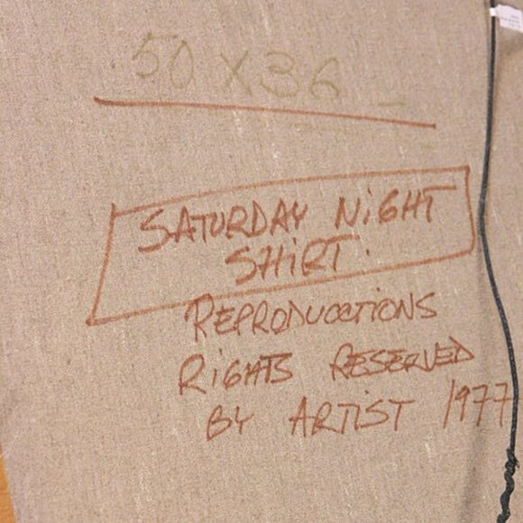 "Saturday Night Shirt" by Aldo Luongo Original Acrylic Painting on Canvas w/ CoA - Picture 3 of 3